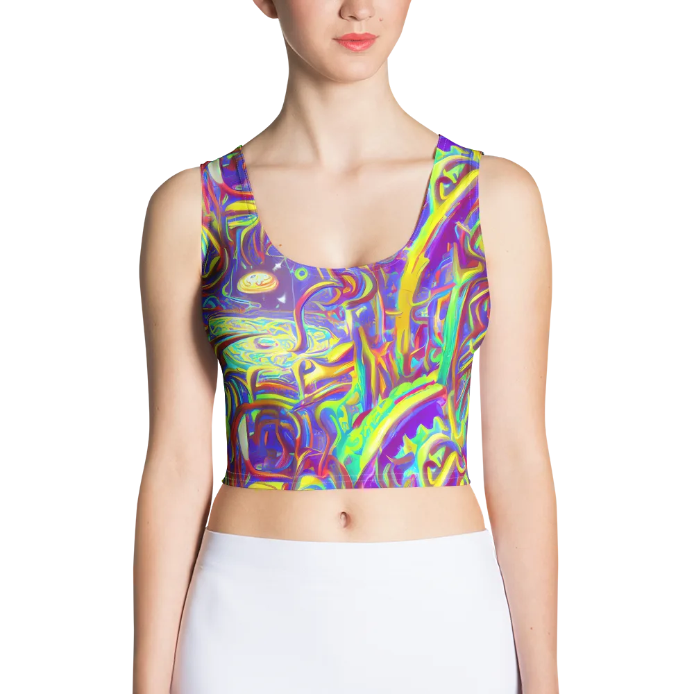 Daliesque Drift on Crop Top — Front