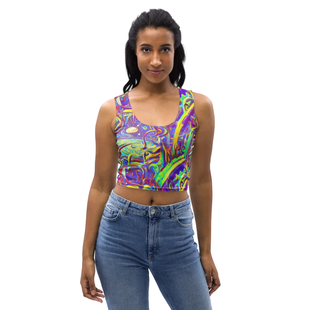 Daliesque Drift on Crop Top — Front