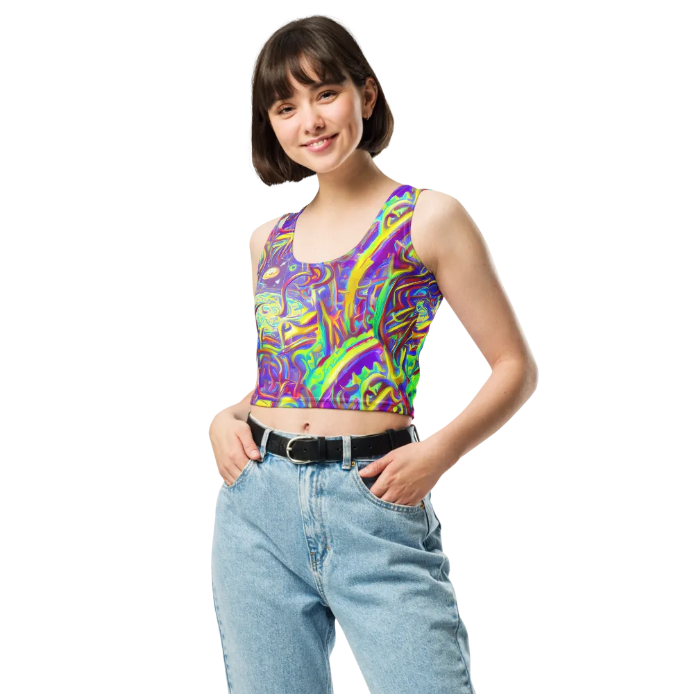 Daliesque Drift on Crop Top — Front