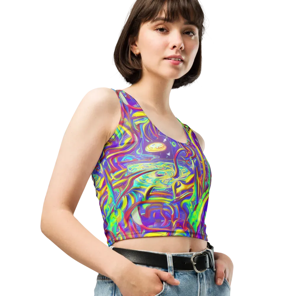 Daliesque Drift on Crop Top — Right Front