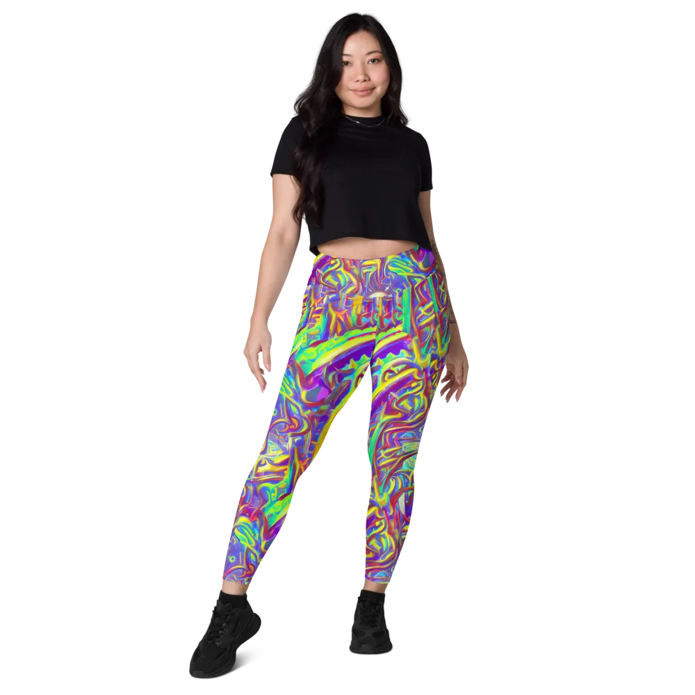 Daliesque Drift on Leggings with Pockets — Front