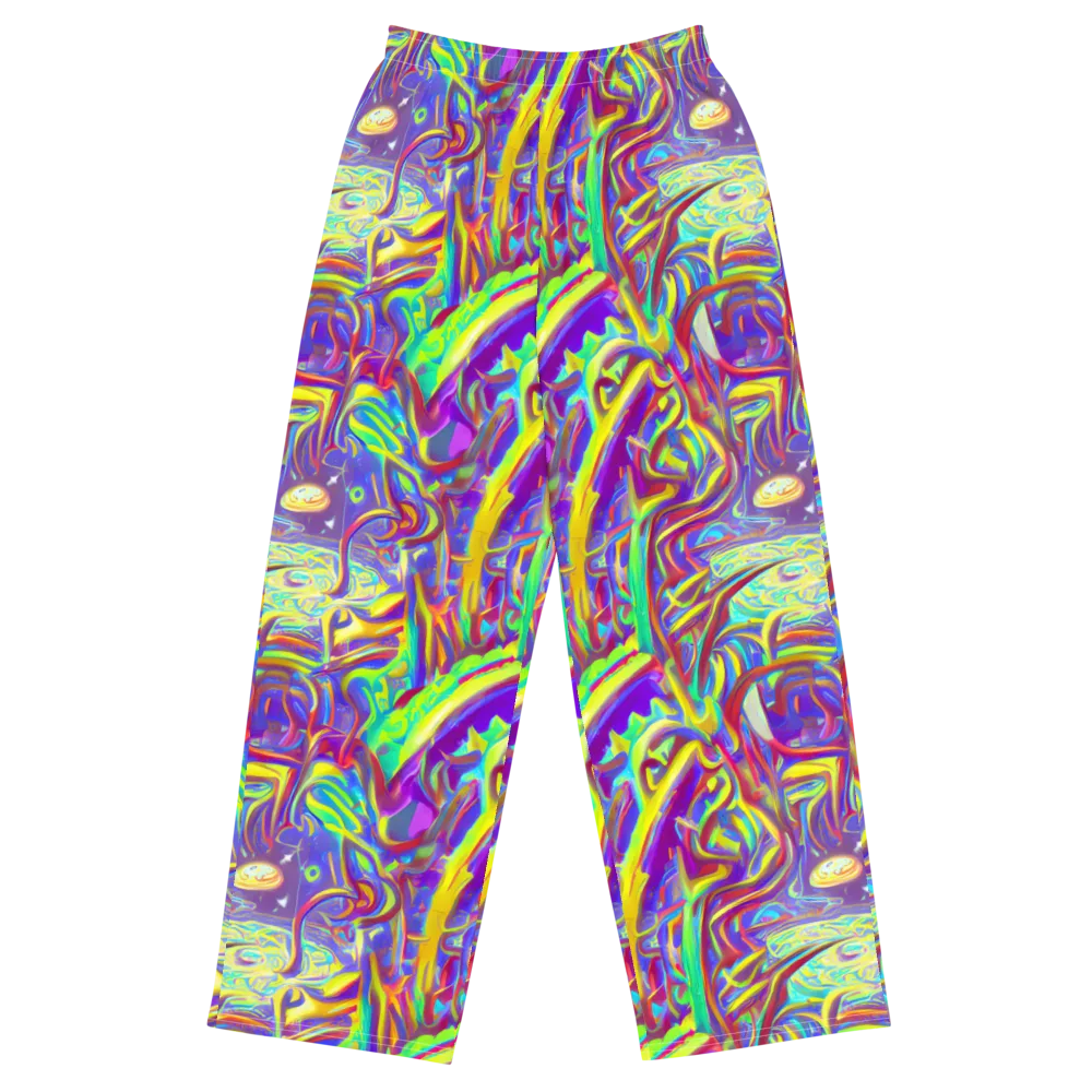 Daliesque Drift on Wide-Leg Pants — Front