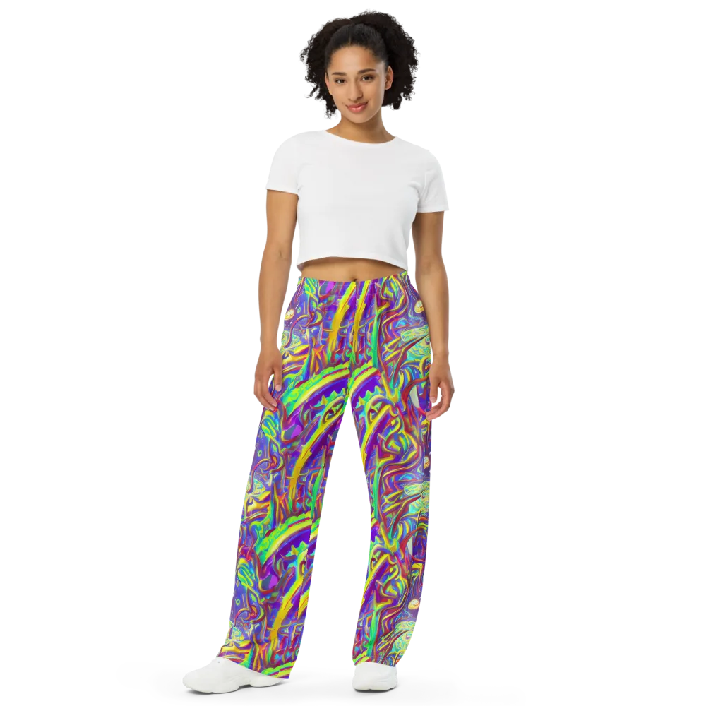 Daliesque Drift on Wide-Leg Pants — Front