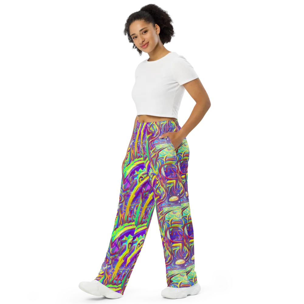 Daliesque Drift on Wide-Leg Pants — Left Front