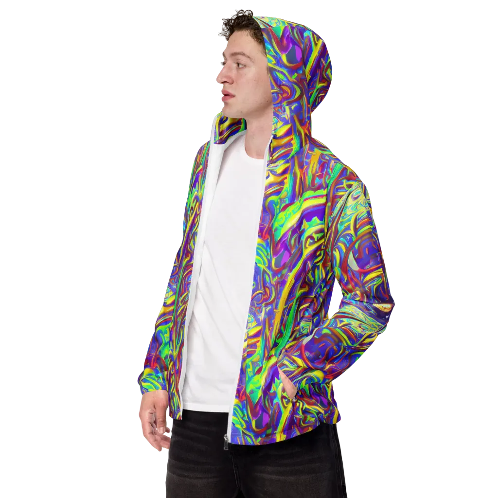 Daliesque Drift on Men's Windbreaker — Left Front