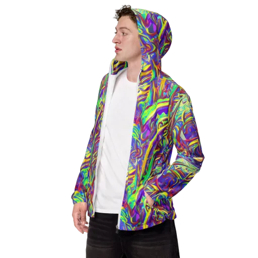 Daliesque Drift on a Men's Windbreaker