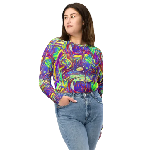Daliesque Drift on a Long Sleeve Crop Top