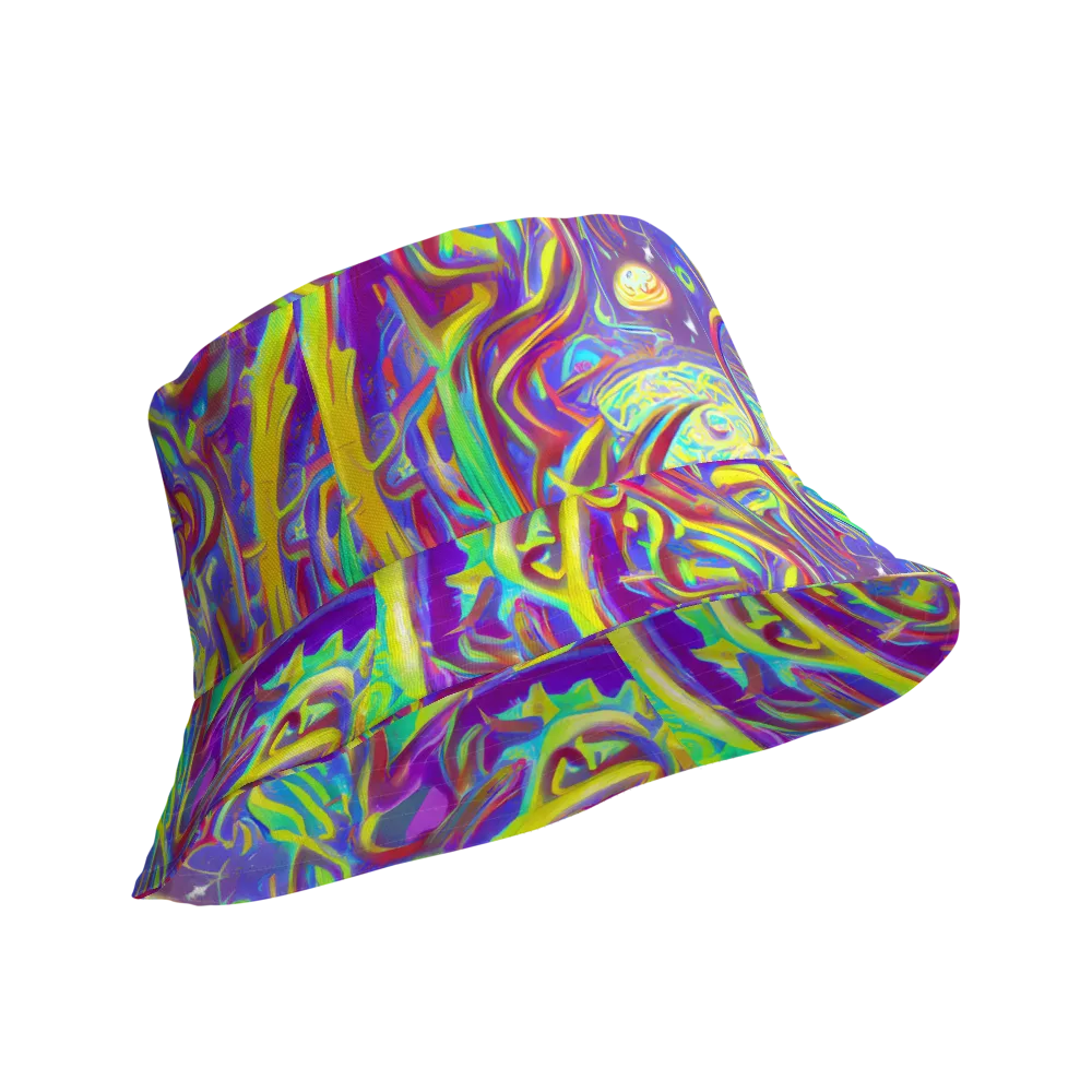 Daliesque Drift on Reversible Bucket Hat — Product details Outside