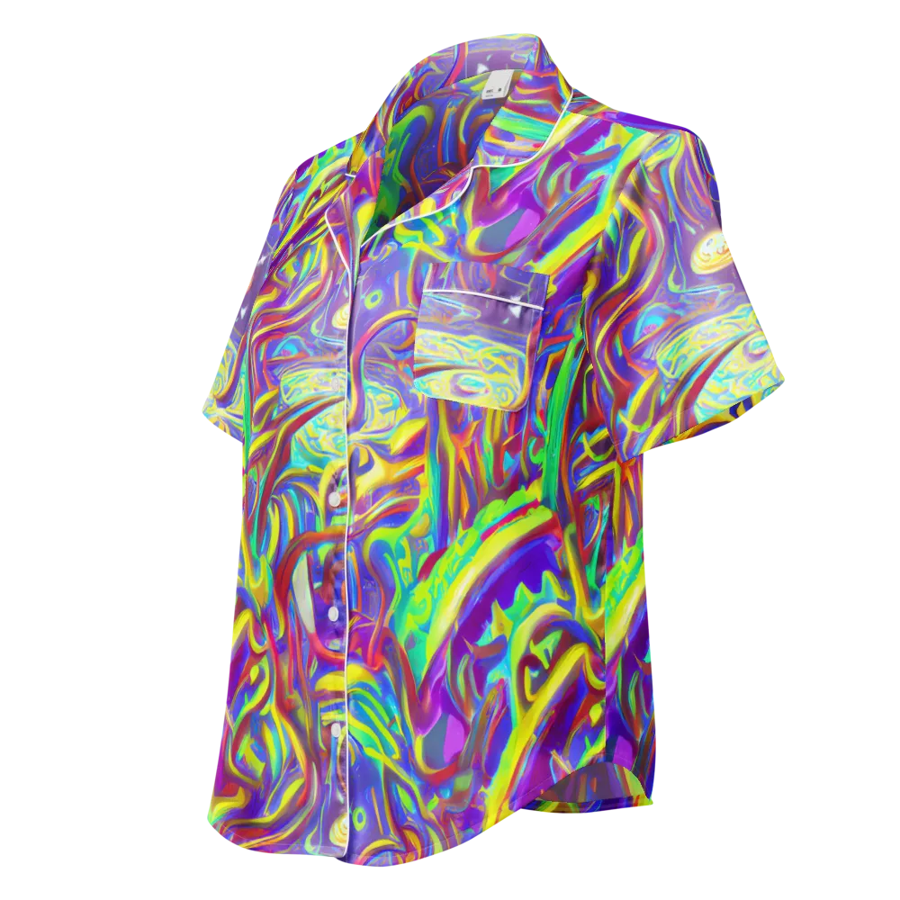 Daliesque Drift on Women's Short Sleeve Pajama Top — Left Front