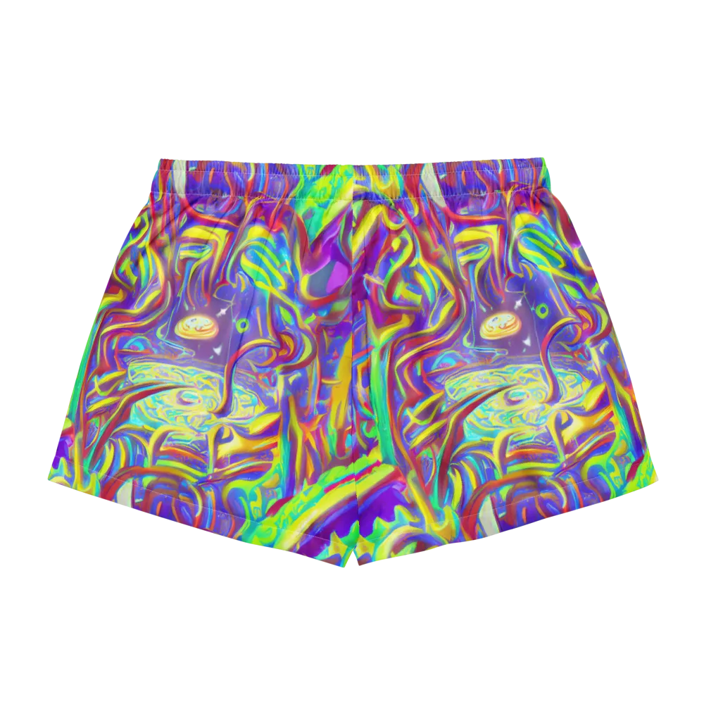 Daliesque Drift on Women's Pajama Shorts — Back