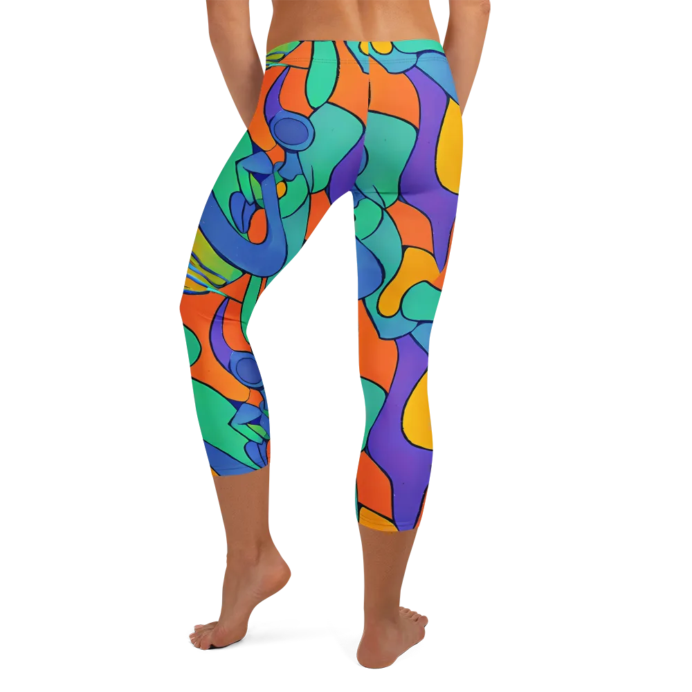 Archipenko Dream on Capri Leggings — Back