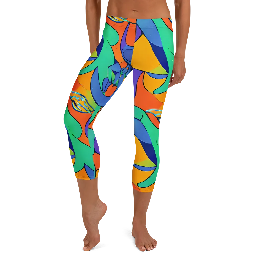 Archipenko Dream on Capri Leggings — Front