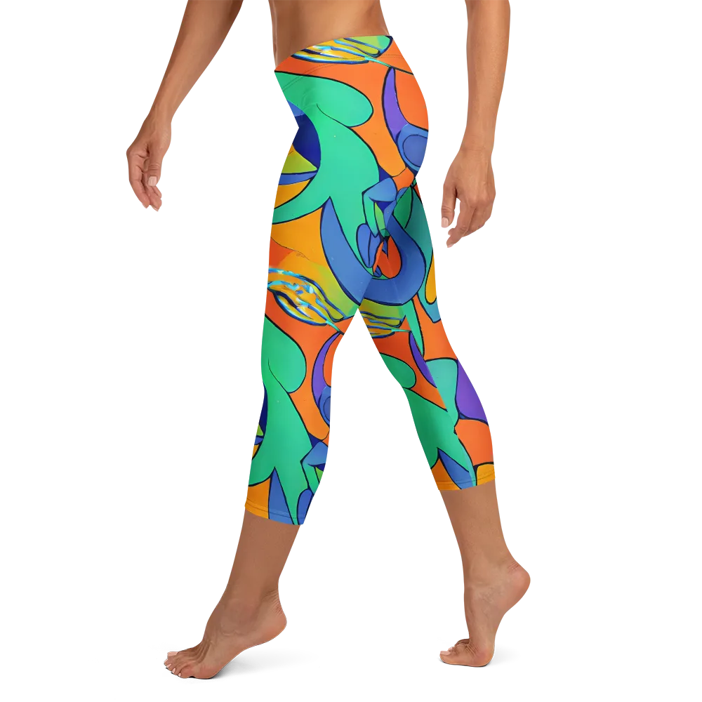 Archipenko Dream on Capri Leggings — Left
