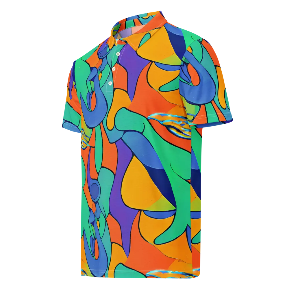 Archipenko Dream on Men's Slim Fit Polo Shirt — Left Front