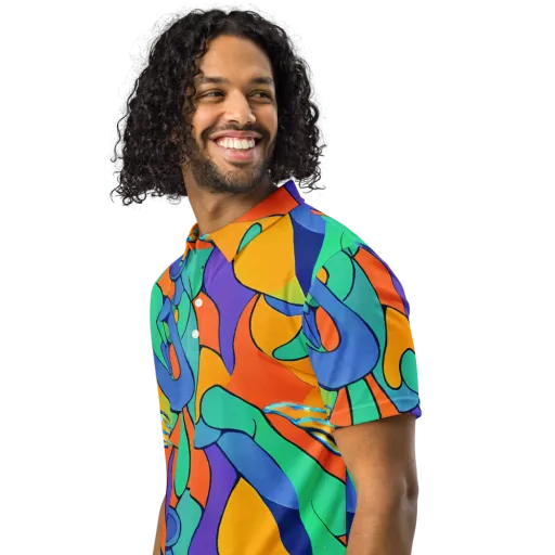 Archipenko Dream on a Men's Slim Fit Polo Shirt