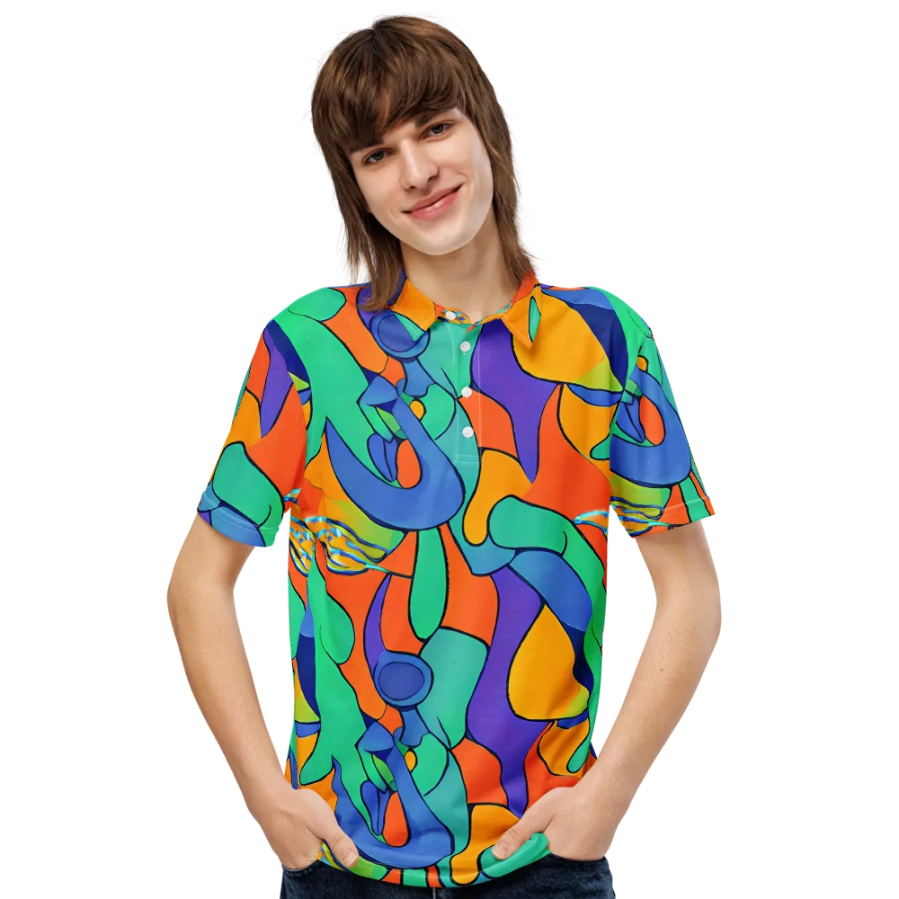 Archipenko Dream on Men's Slim Fit Polo Shirt — Front