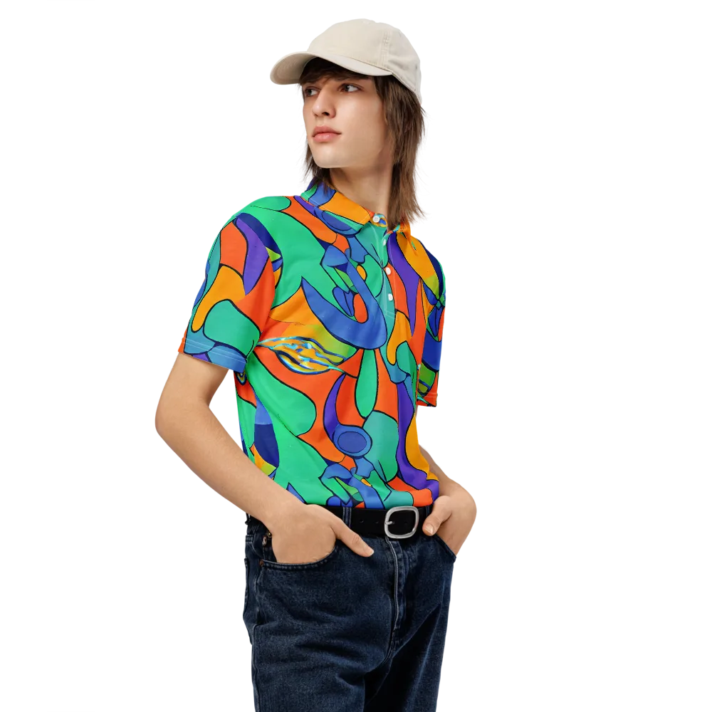 Archipenko Dream on Men's Slim Fit Polo Shirt — Right Front