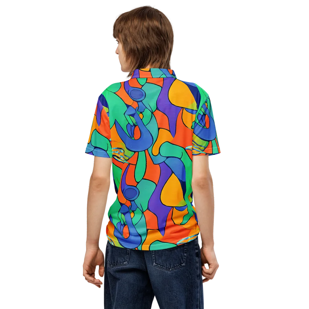 Archipenko Dream on Men's Slim Fit Polo Shirt — Back