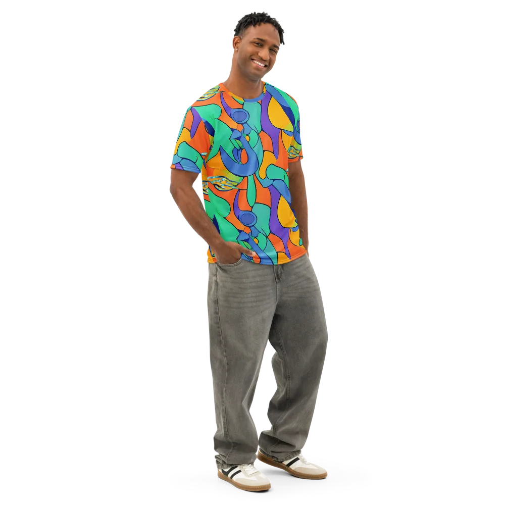 Archipenko Dream on Men's Cotton Crew Neck T-Shirt — Right Front