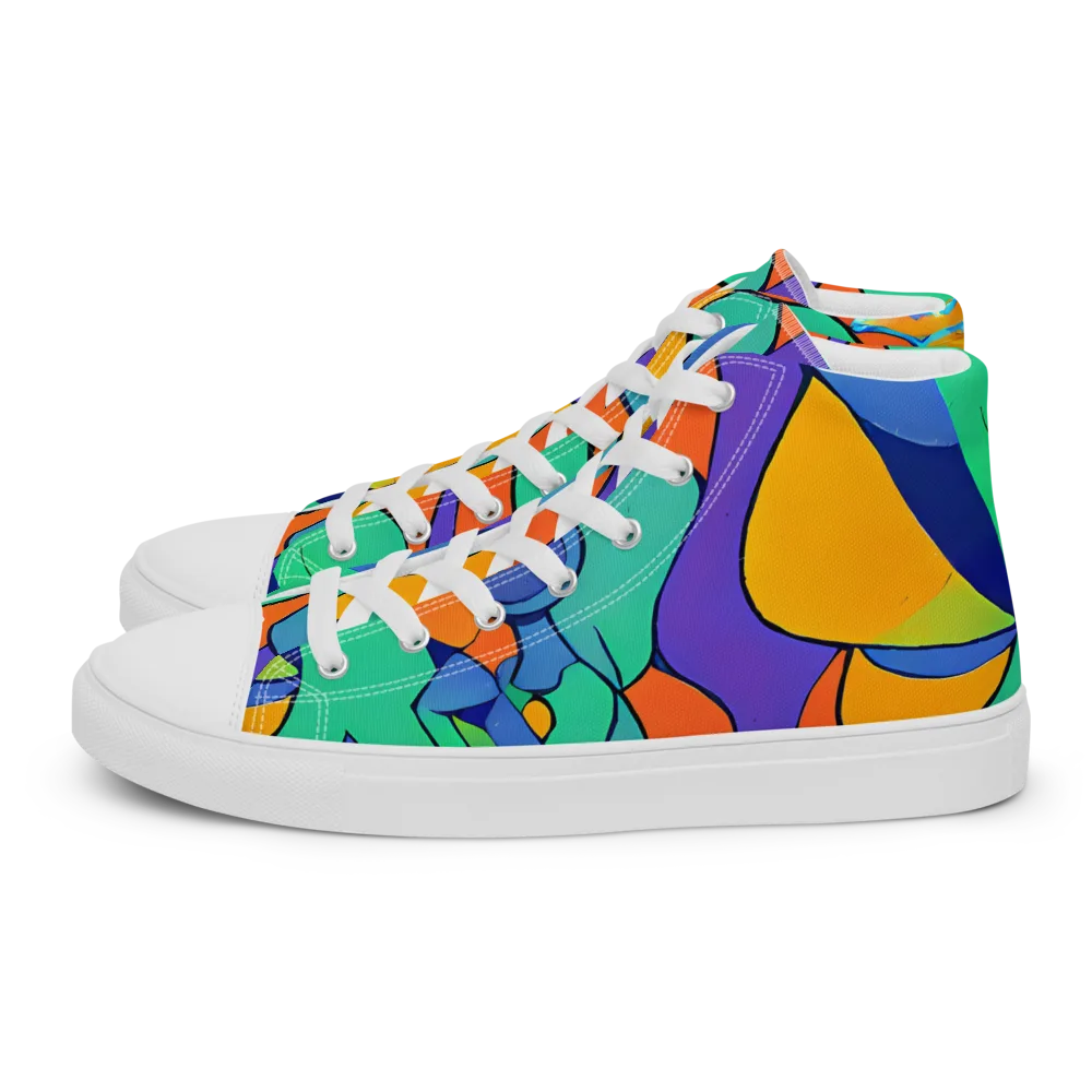 Archipenko Dream on Men's High Top Canvas Shoes — Left
