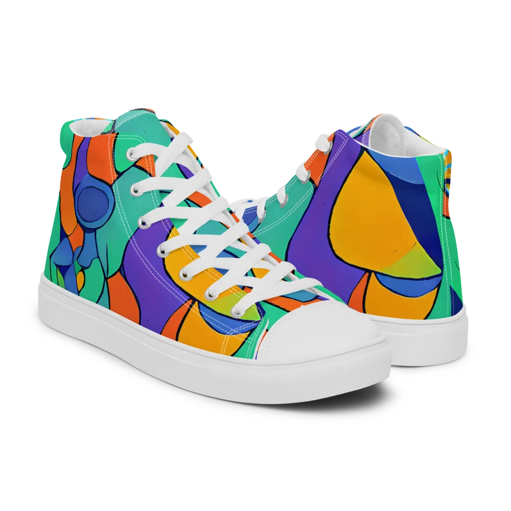 Archipenko Dream on Men's High Top Canvas Shoes — Right