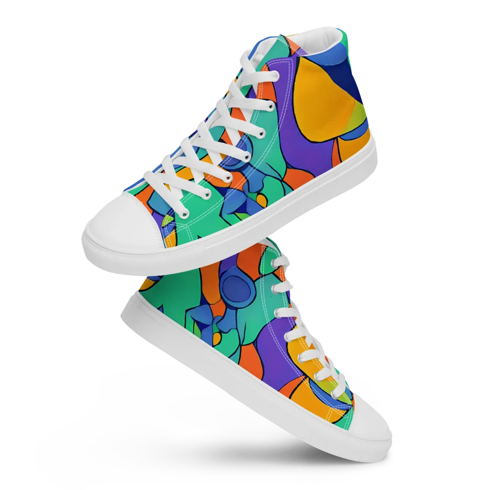Archipenko Dream on Men's High Top Canvas Shoes — Front