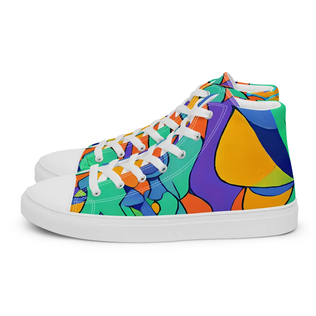 Archipenko Dream on Women's High Top Canvas Shoes — Left