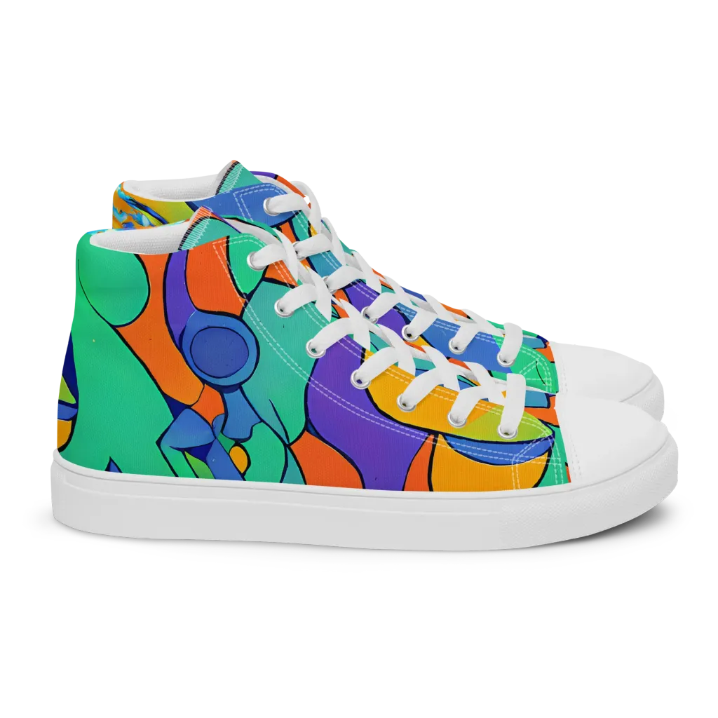 Archipenko Dream on Women's High Top Canvas Shoes — Right