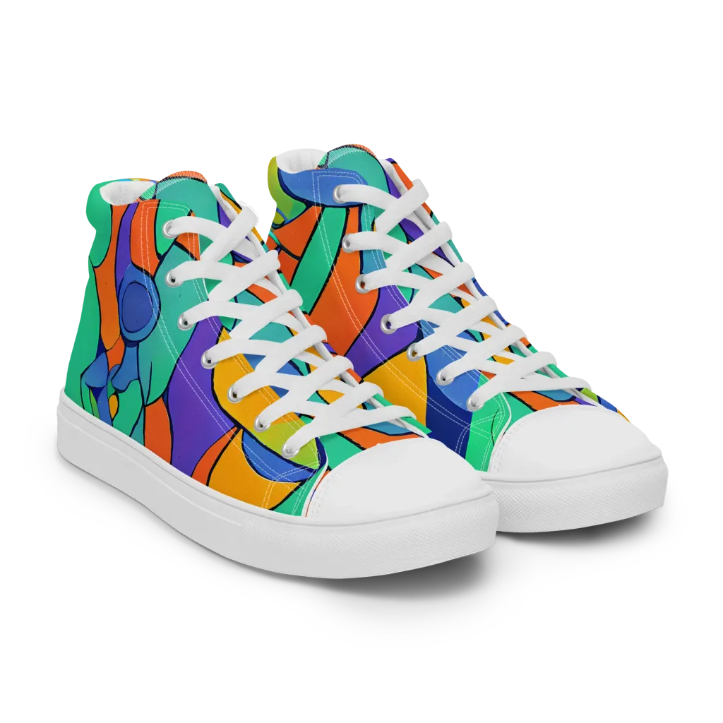 Archipenko Dream on Women's High Top Canvas Shoes — Right Front