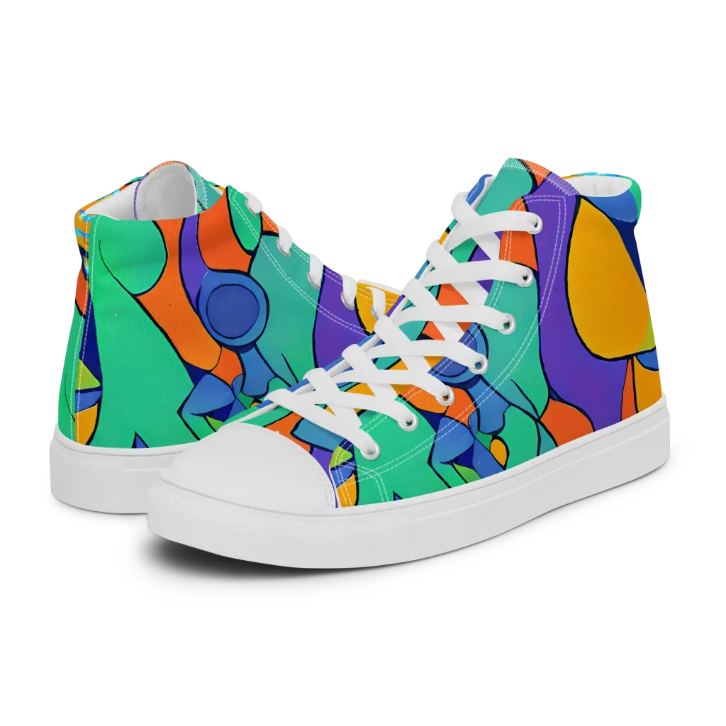 Archipenko Dream on Women's High Top Canvas Shoes — Left