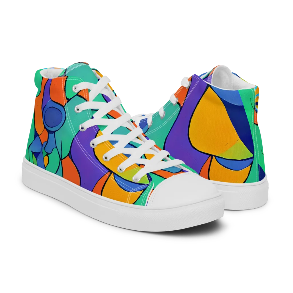 Archipenko Dream on Women's High Top Canvas Shoes — Right