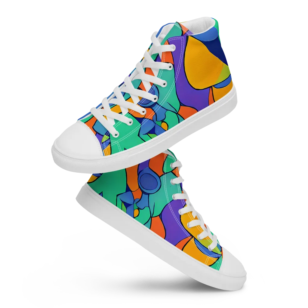 Archipenko Dream on Women's High Top Canvas Shoes — Front