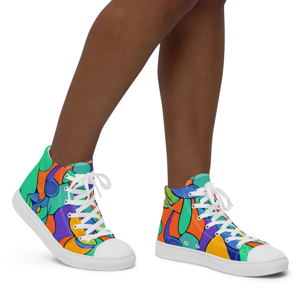 Archipenko Dream on Women's High Top Canvas Shoes — Right