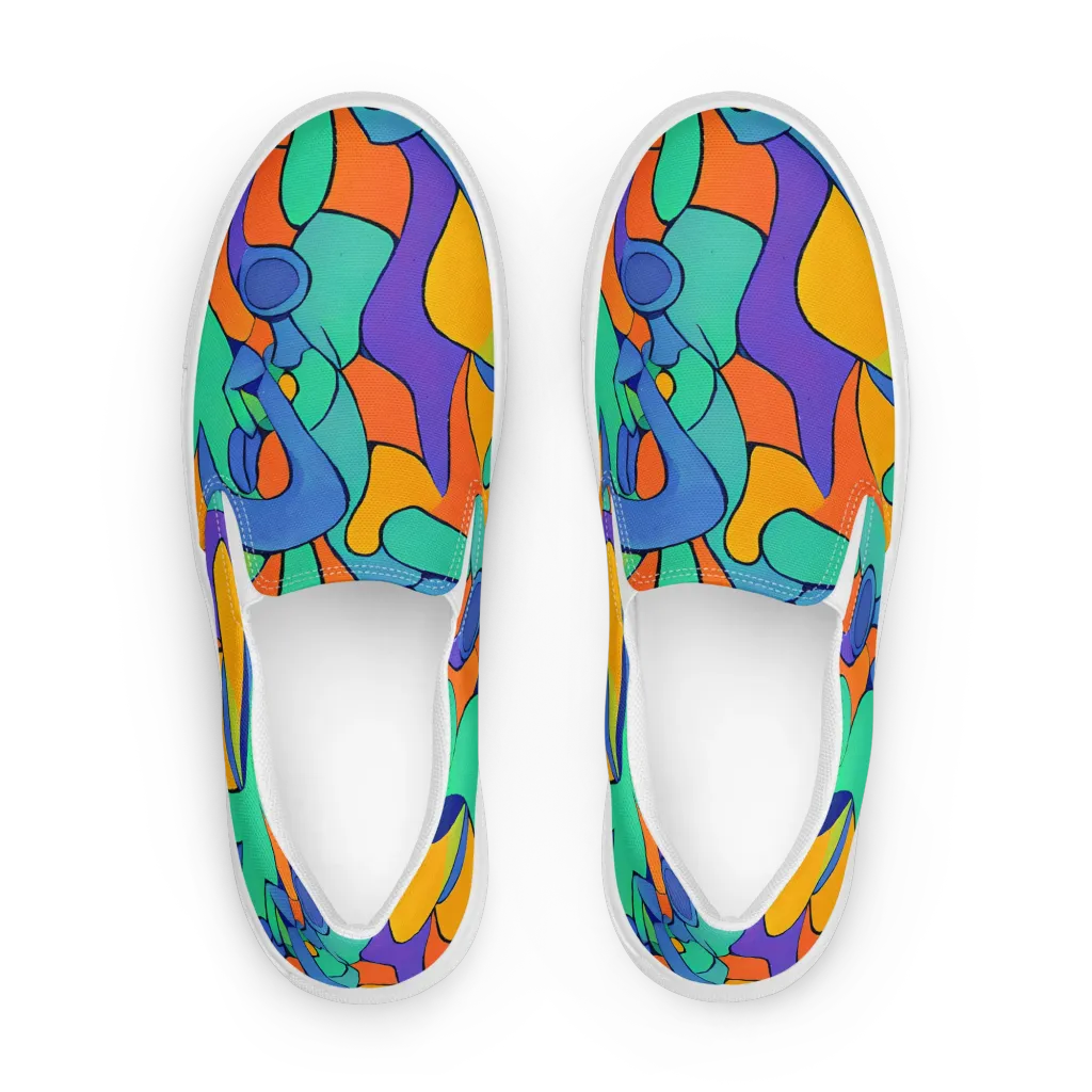 Archipenko Dream on Men's Slip-On Canvas Shoes — Front