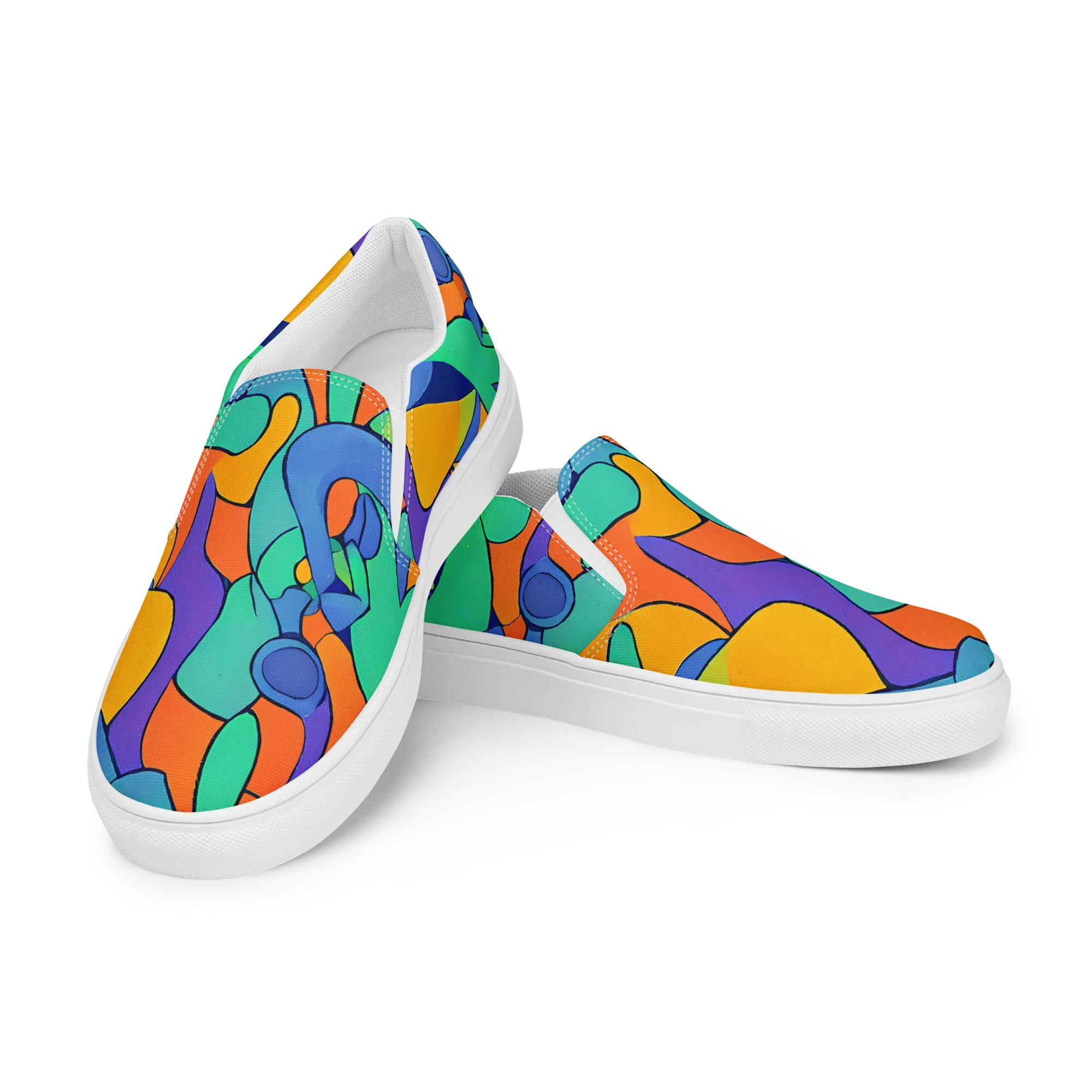 Archipenko Dream on Men's Slip-On Canvas Shoes — Left Front