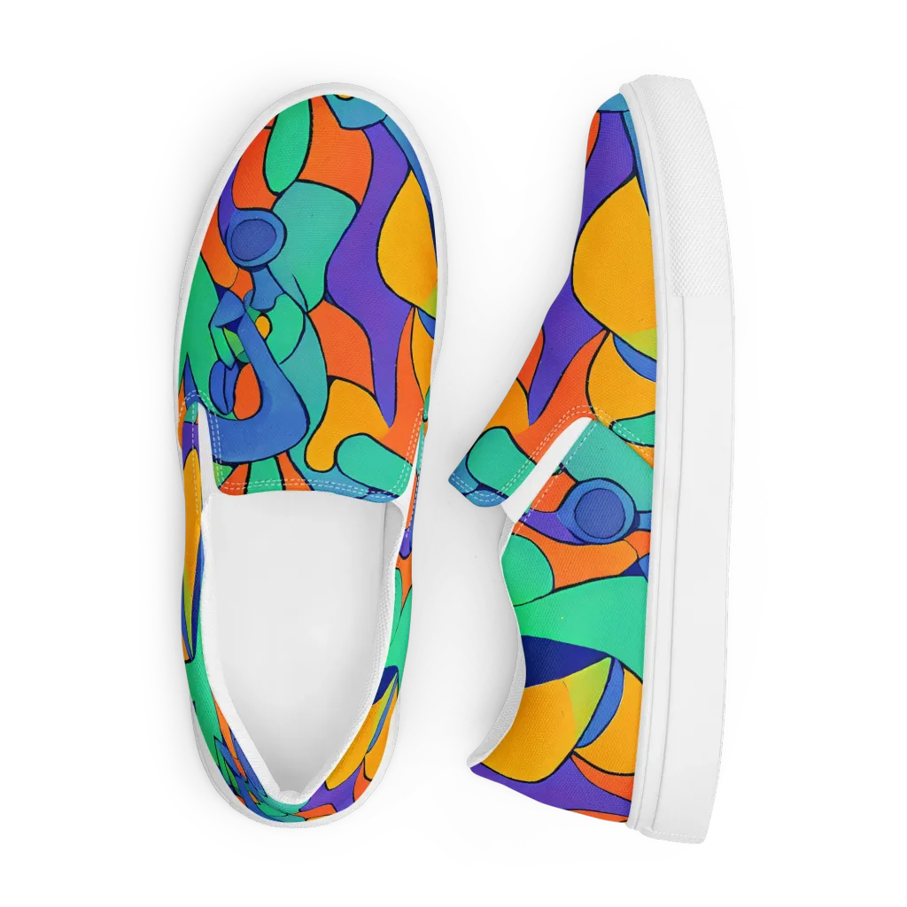 Archipenko Dream on Men's Slip-On Canvas Shoes — Front
