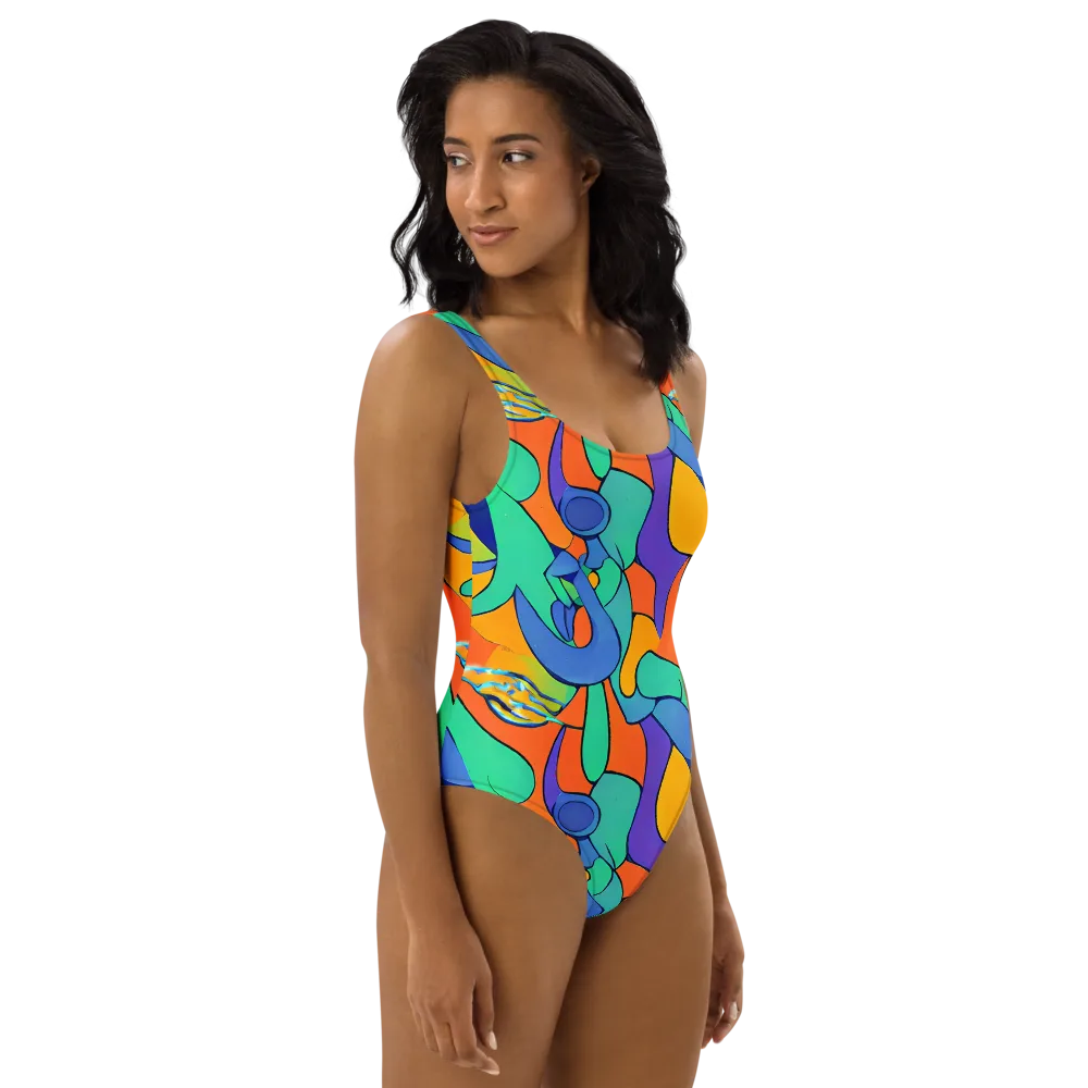 Archipenko Dream on One-Piece Swimsuit — Right