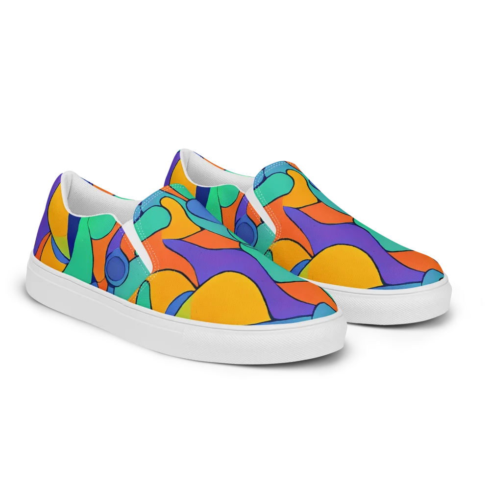 Archipenko Dream on Women's Slip-On Canvas Shoes — Right Front
