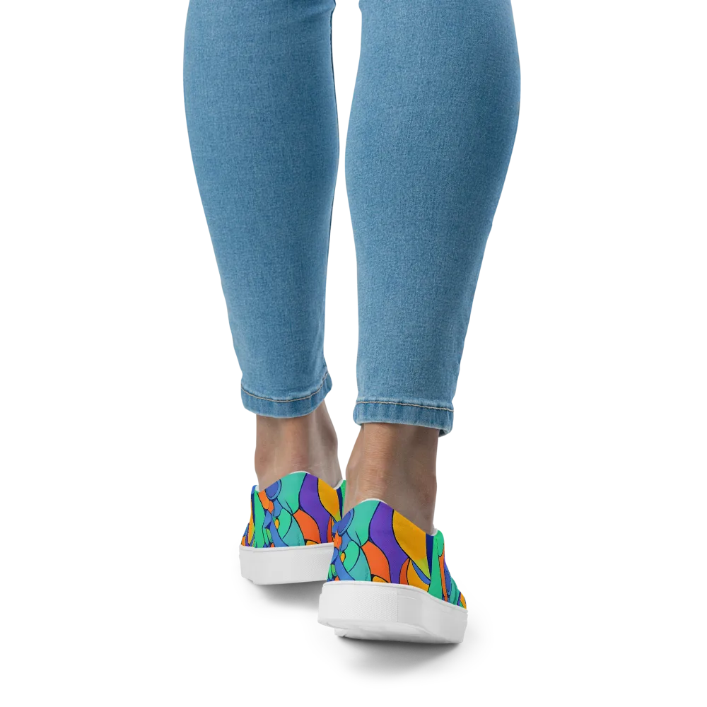 Archipenko Dream on Women's Slip-On Canvas Shoes — Back