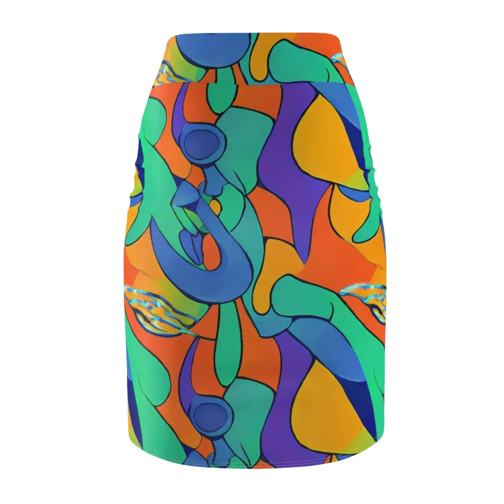 Archipenko Dream on Pencil Skirt — Back