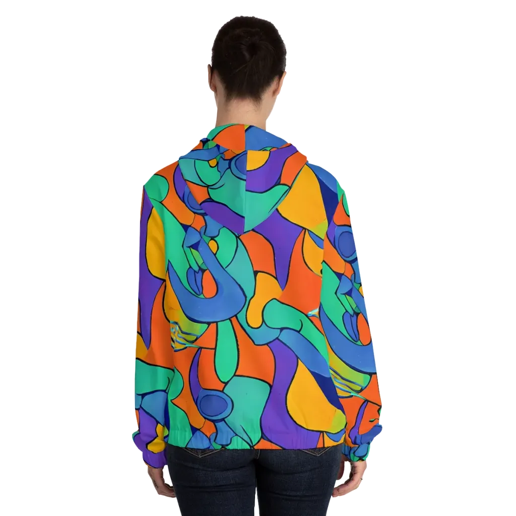 Archipenko Dream on Women's Full-Zip Hoodie — Back On Person
