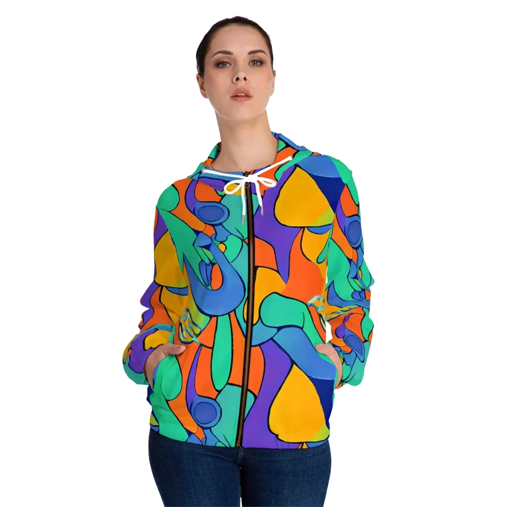 Archipenko Dream on Women's Full-Zip Hoodie — Front On Person