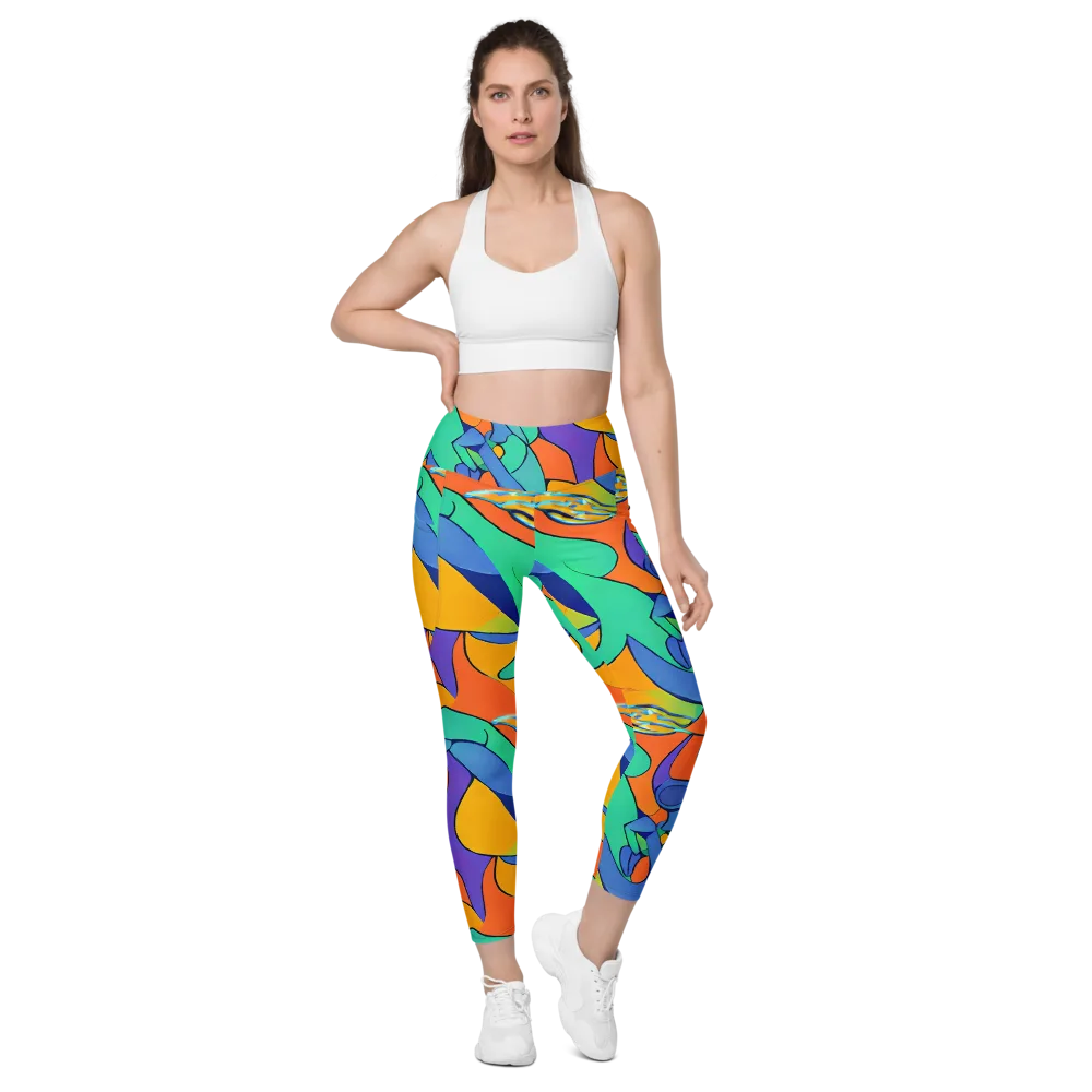 Archipenko Dream on Leggings with Pockets — Front