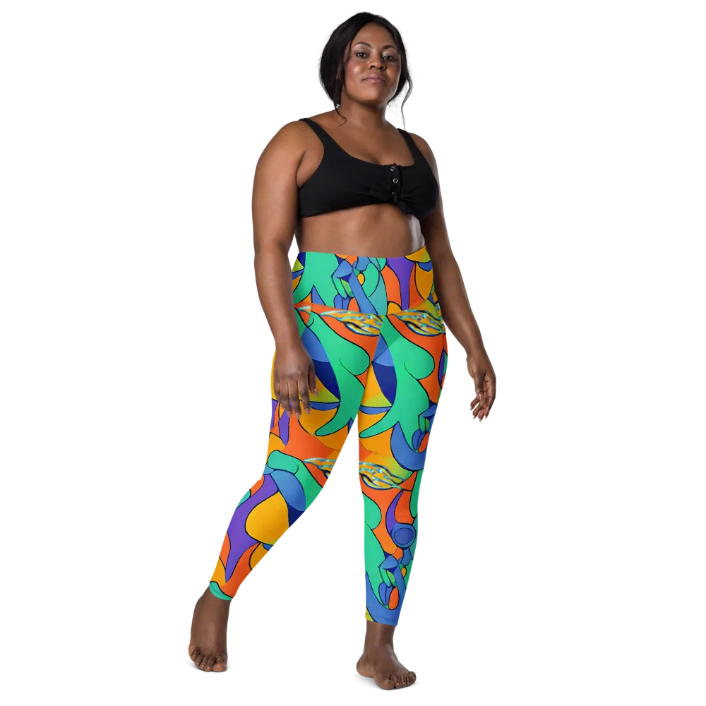 Archipenko Dream on Leggings with Pockets — Front