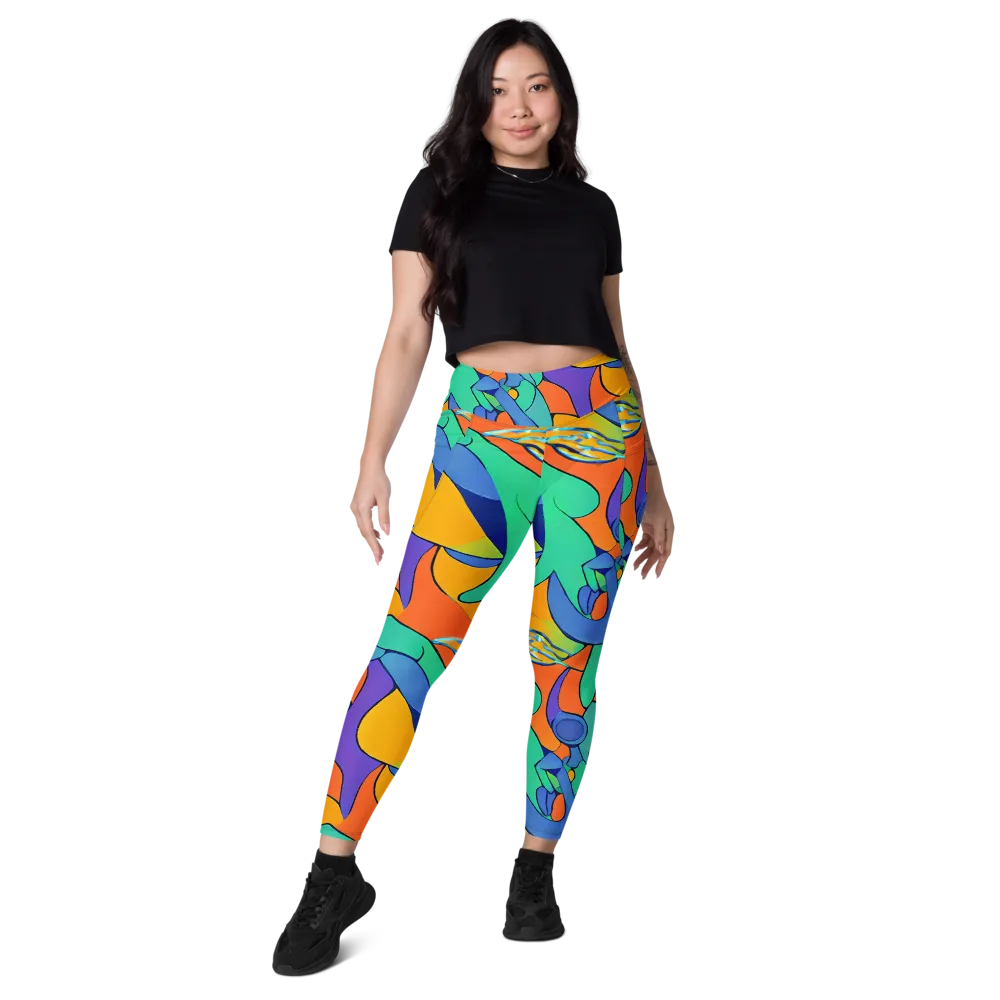Archipenko Dream on Leggings with Pockets — Front