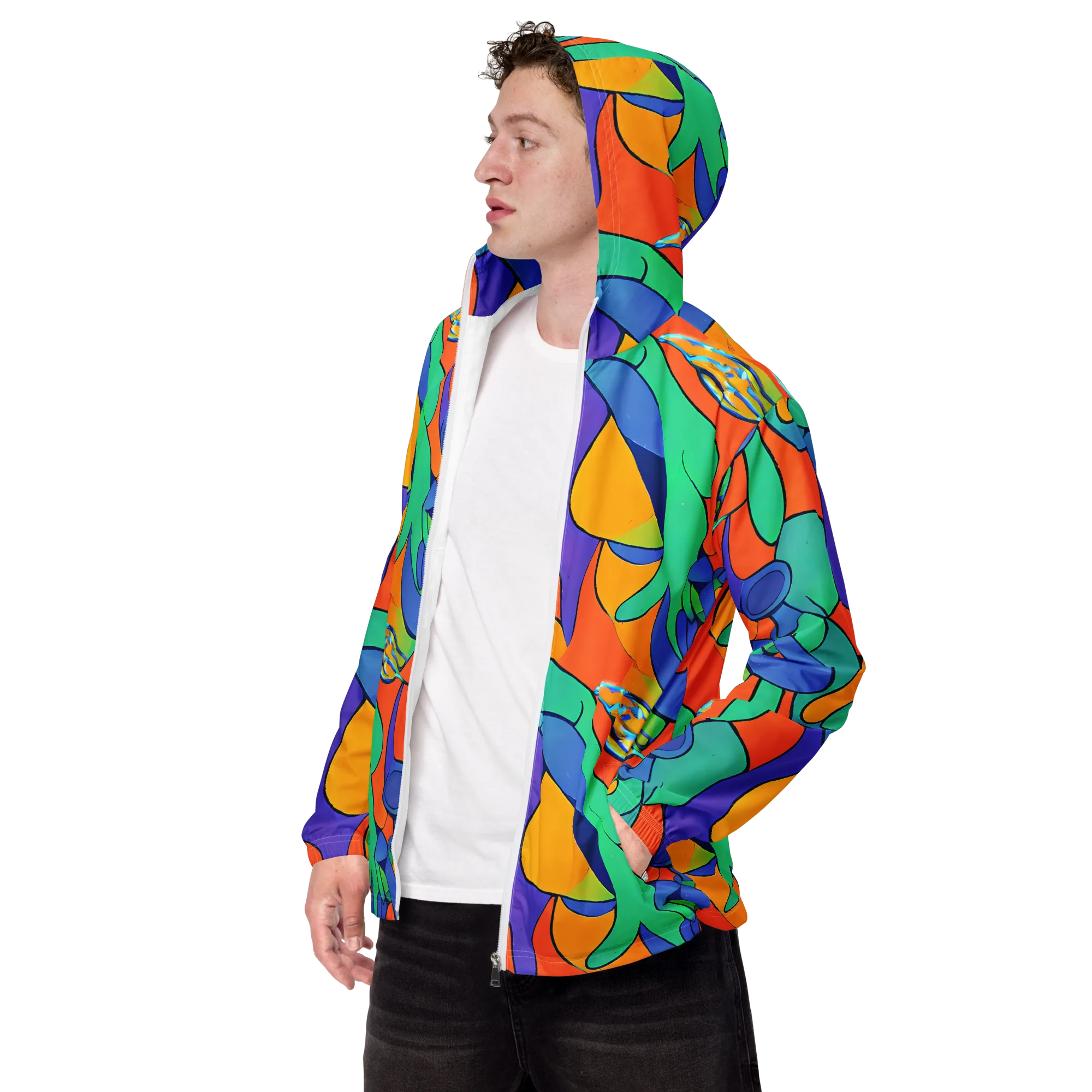 Archipenko Dream on Men's Windbreaker — Left Front