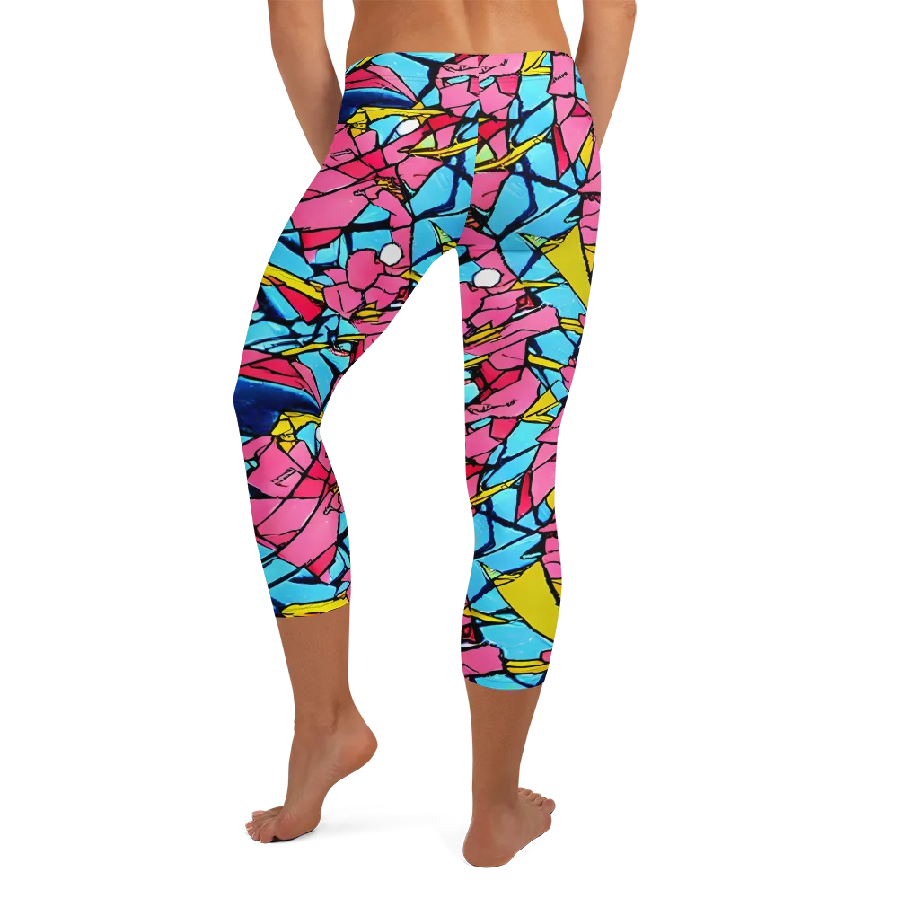 Barbier Bloom on Capri Leggings — Back