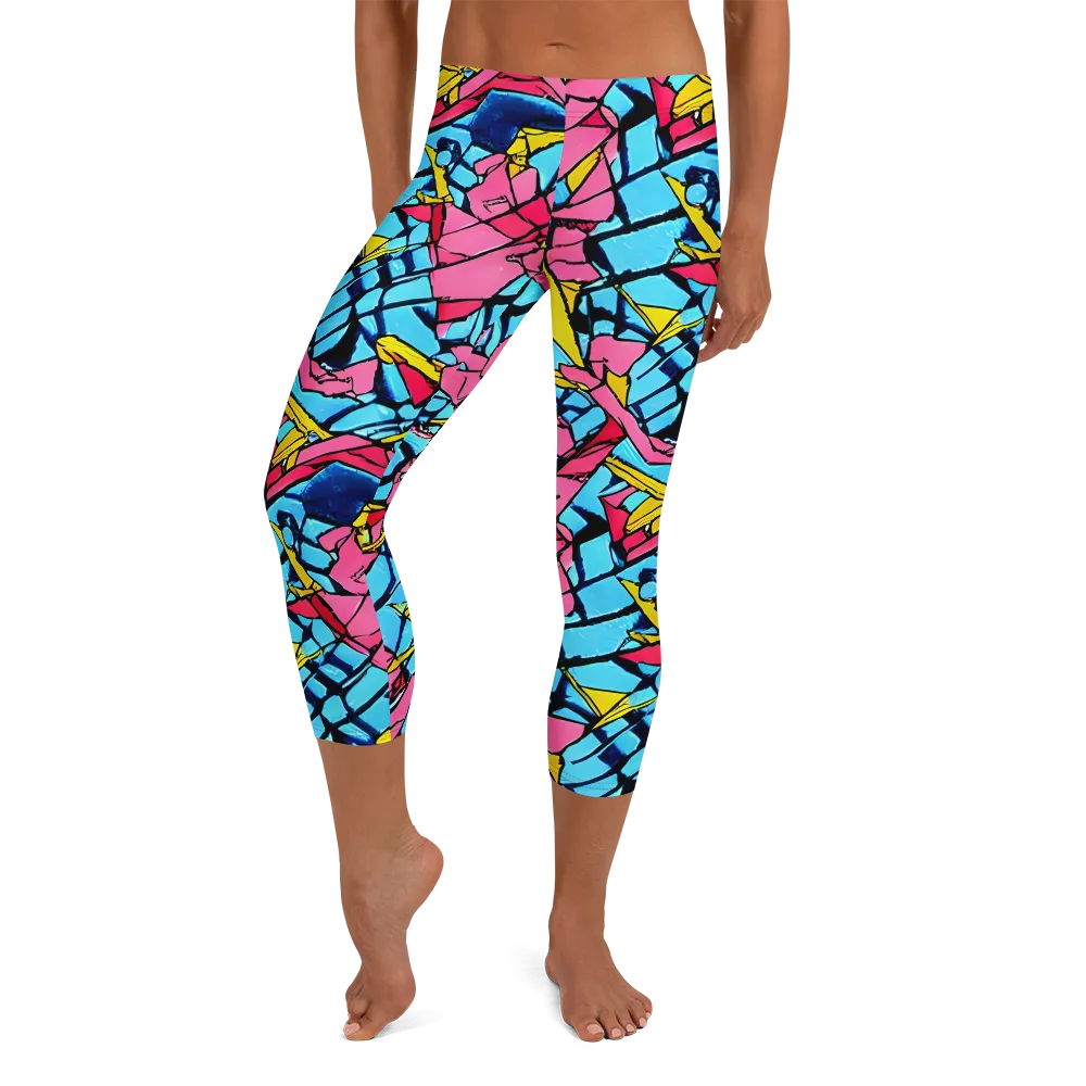 Barbier Bloom on Capri Leggings — Front