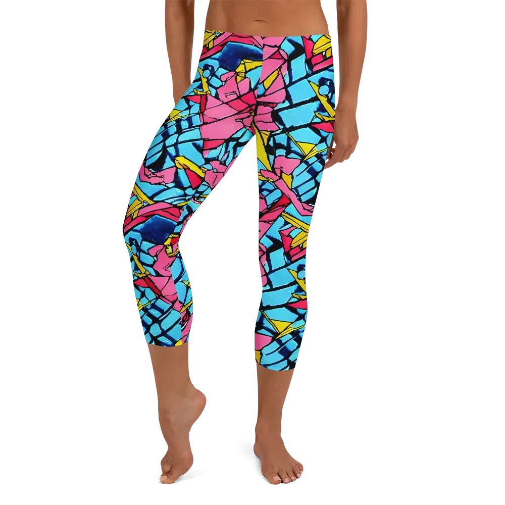 Barbier Bloom on Capri Leggings — Front