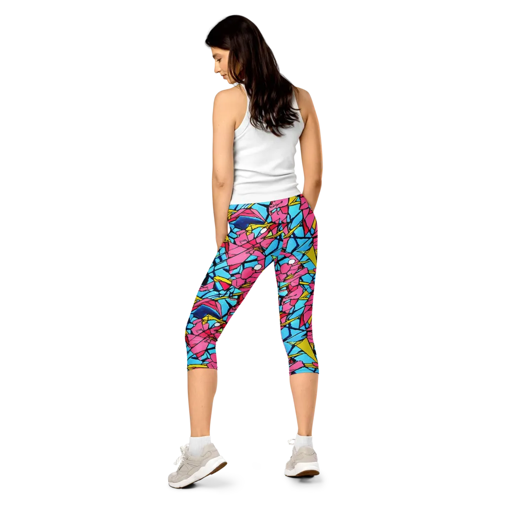 Barbier Bloom on Capri Leggings — Back